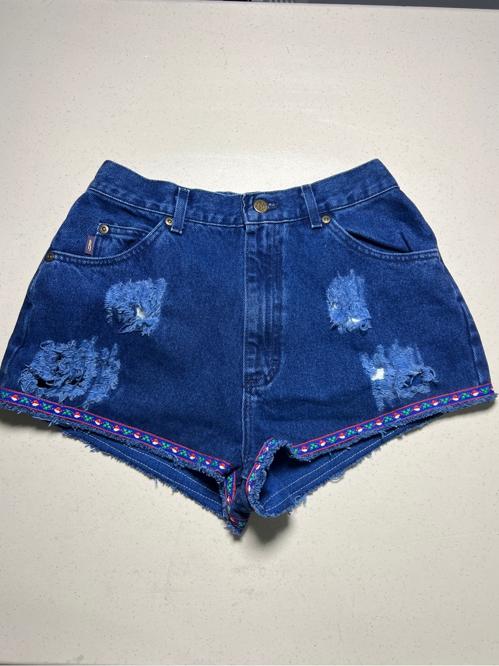 80s Riders Cut Off Cheeky Jean Booty Denim Shorts